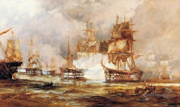 Navire de guerre Peinture à l'huile